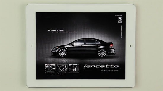Anúncio do Bradesco Seguros no iPad