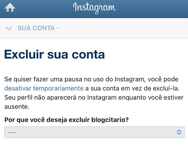 Como Excluir Conta Do Instagram Passo A Passo 7668